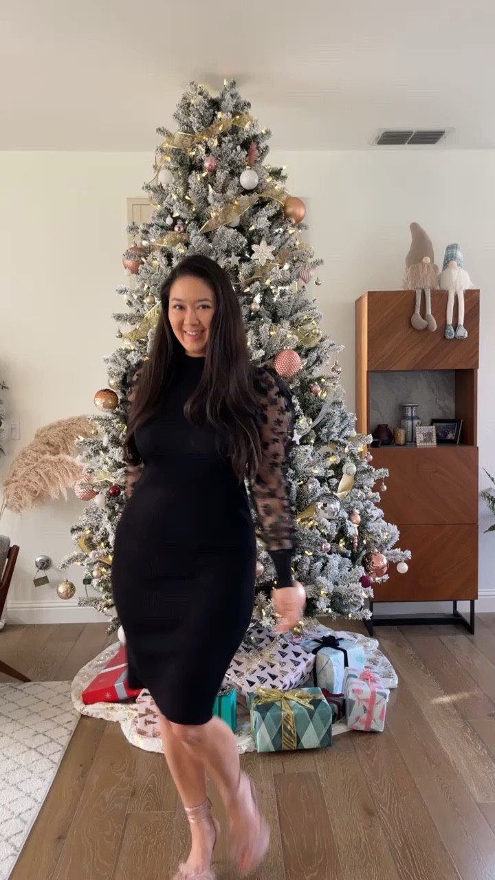 Holiday party dress, holiday party outfit, affordable holiday party outfit, black dress, statement sleeves 

#LTKunder50 #LTKSeasonal #LTKHoliday