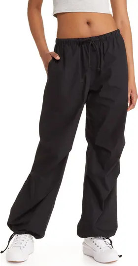 Drawstring Cotton Poplin Parachute Pants | Nordstrom
