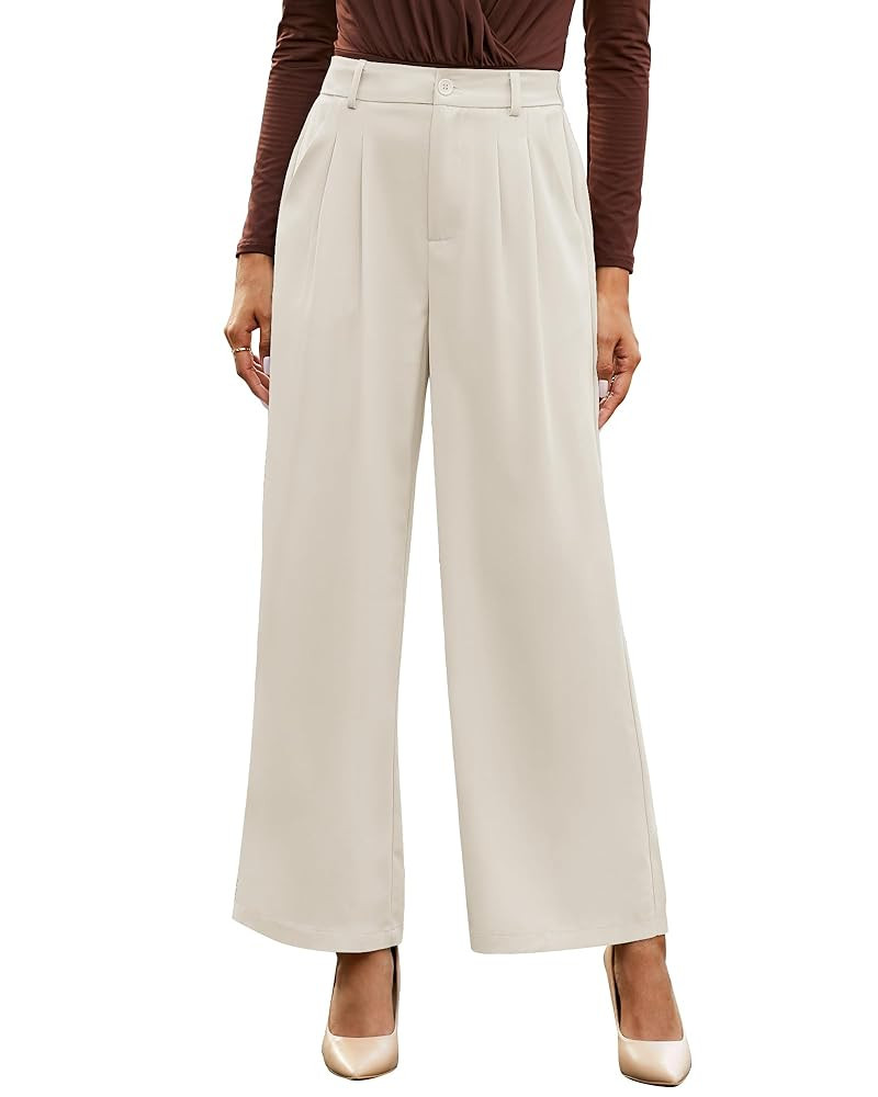 GRAPENT Wide Leg Pants for Women Work Business Casual High Waisted Dressy Pants Flowy Trousers Of... | Amazon (US)
