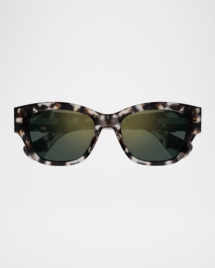 Cartier Acetate Rectangle Sunglasses | Neiman Marcus