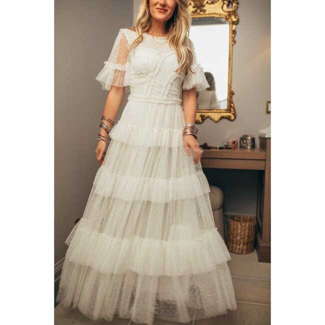 Ivy City Co | Whimsical Dress in White (Multicolor, Size 4X) | Maisonette | Maisonette