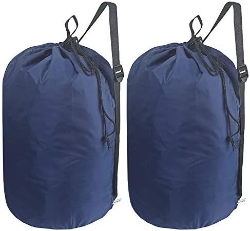 UniLiGis 2 Pack Washable Laundry Bag with Strap, Laundry Backpack with Drawstring, Combined Use o... | Amazon (US)