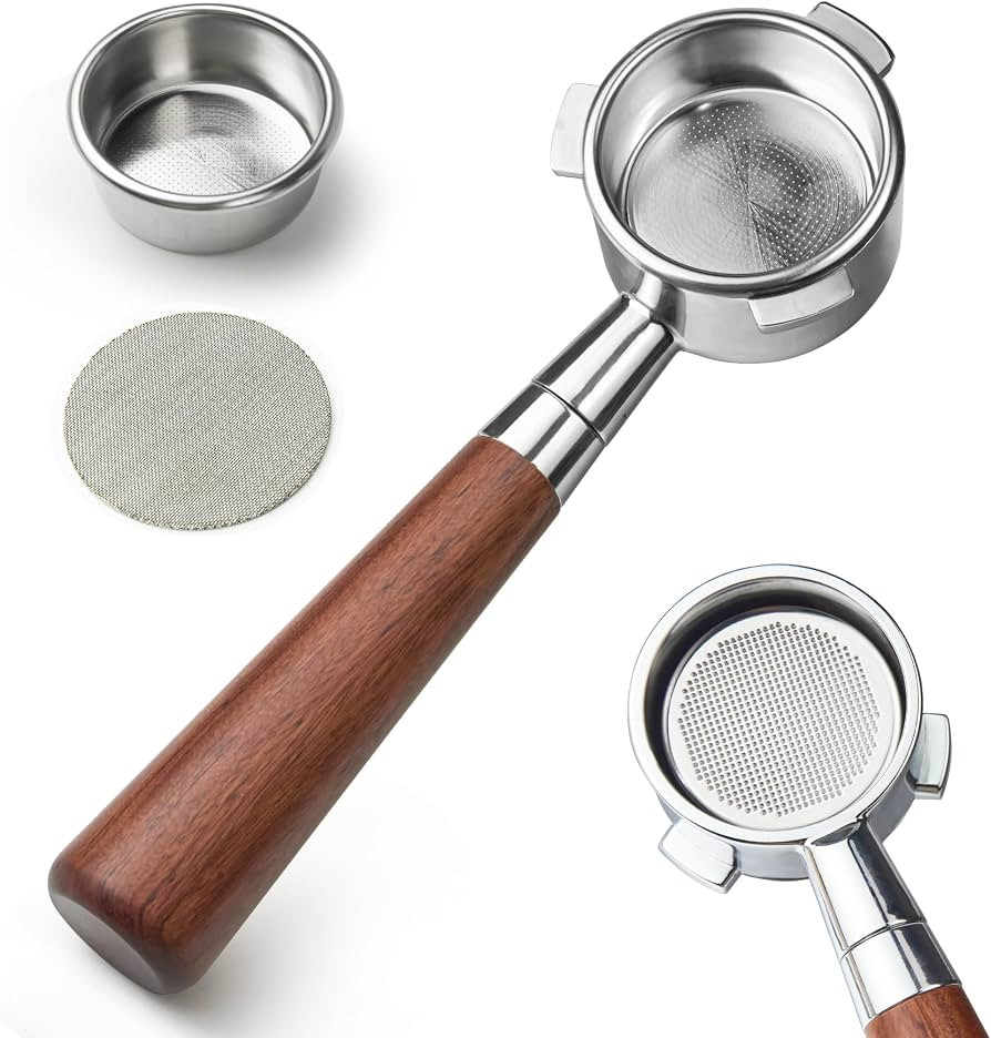54 mm Bottomless Portafilter with Puck Screen, 3 Ears Espresso Portafilter Compatible with Brevil... | Amazon (US)