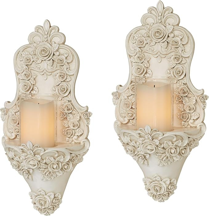 Touch of Class Victoria Rose Wall Sconce Pair | Victorian Style Decor | Traditional Pair of Sconc... | Amazon (US)