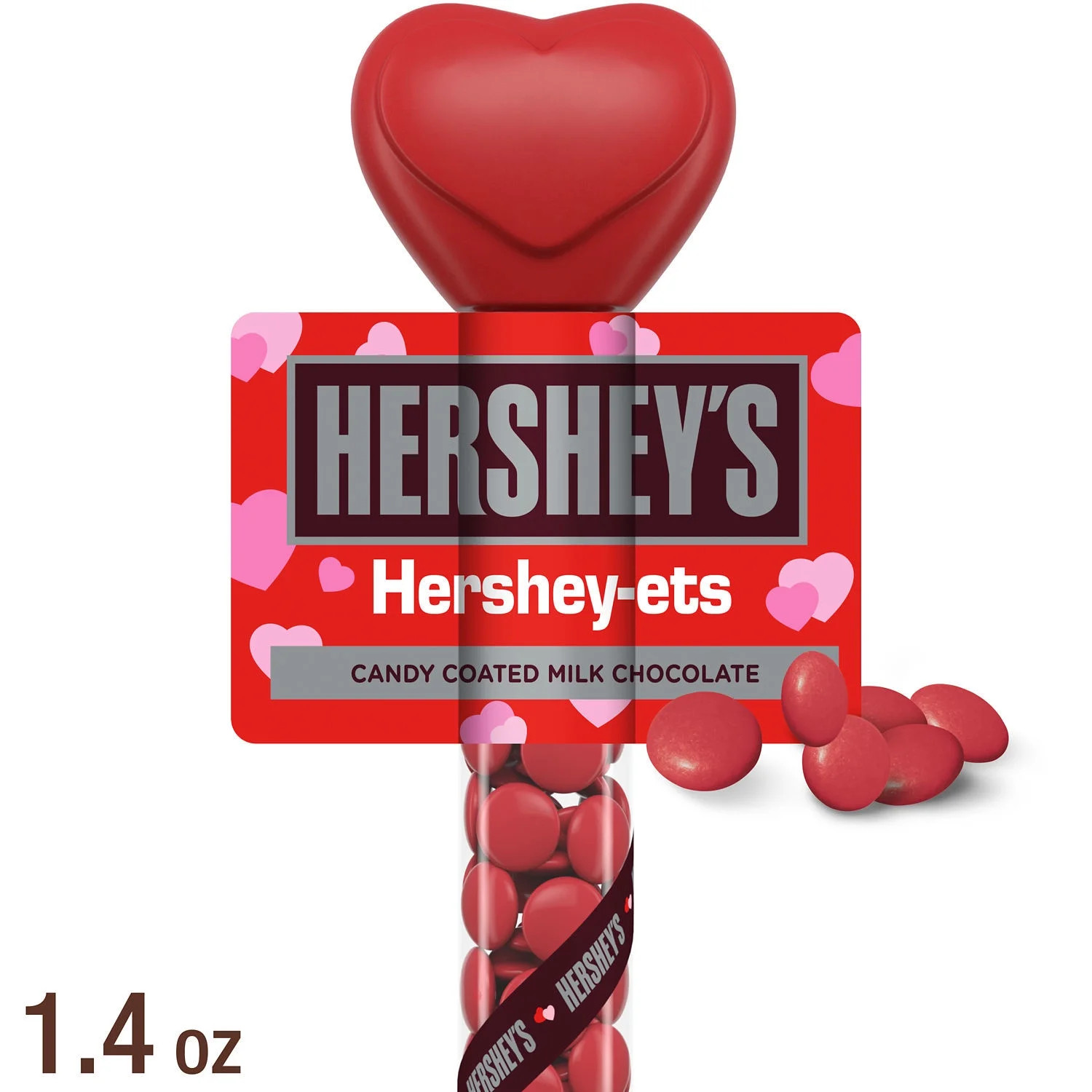 Hershey's Hershey-Ets Milk Chocolate Valentine's Candy, Plastic Cane 1.4 oz | Walmart (US)