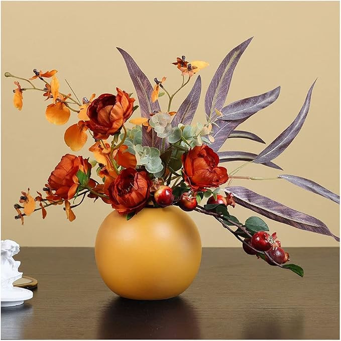 Artificial Flowers Simulation Floral Decoration Living Room Fake Flowers Dried Flower Bouquet Set... | Amazon (US)