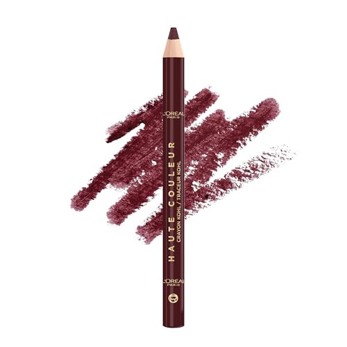 L'Oreal Paris Haute Couleur Kohl Eyeliner Pencil, Intense Eye Liner Color with Smooth Gel-Like Formula, Up To 12HR Eye Makeup Wear, 150 Burgundy Cashmere | Amazon (US)
