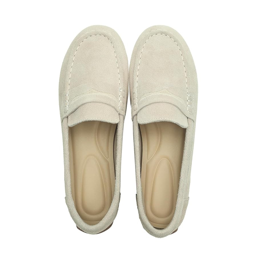 Women's Suede Leather Driving Loafers Comfortable and Elegant Mocasin Shoes Penny Shoes | Amazon (US)
