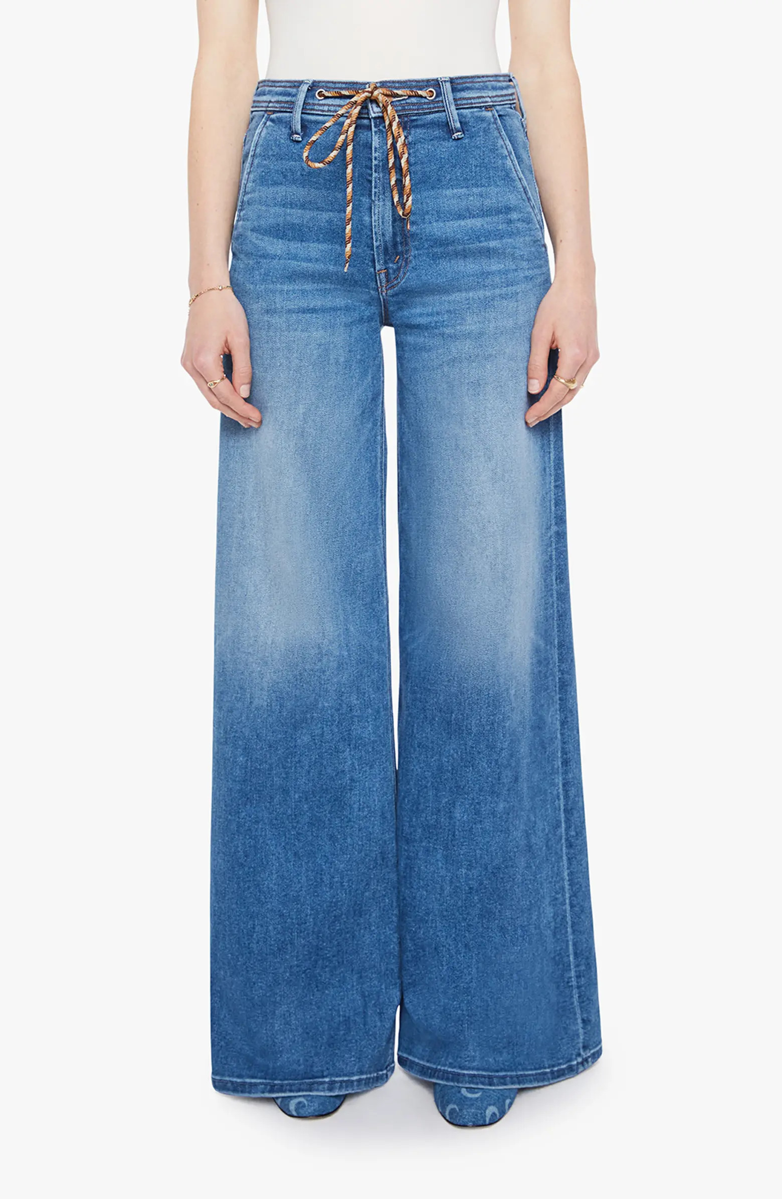 The Drawn Undercover Prep Sneak Wide Leg Jeans | Nordstrom