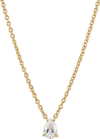 Nadri Modern Luv Small Pear Cubic Zirconia Pendant Necklace | Nordstrom | Nordstrom
