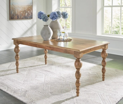 Rybergston Dining Table, Light Brown, Wood | Ashley Homestore