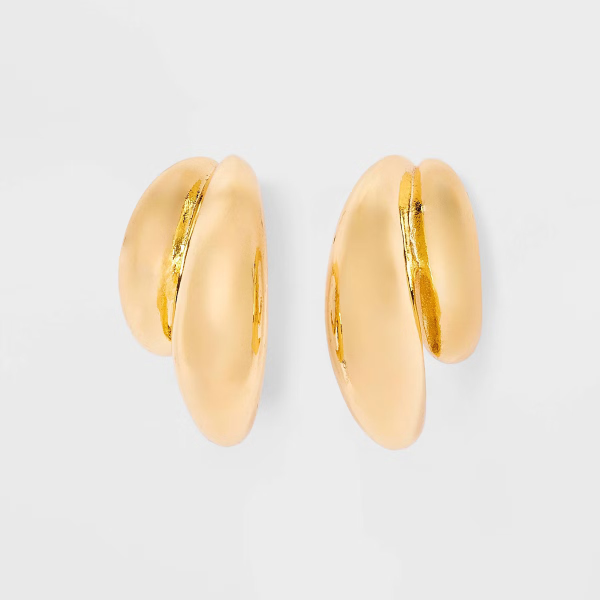 Double Hoop Earrings - A New Day™ Gold: Hypoallergenic Zinc, Post Closure, 1.14" Length | Target