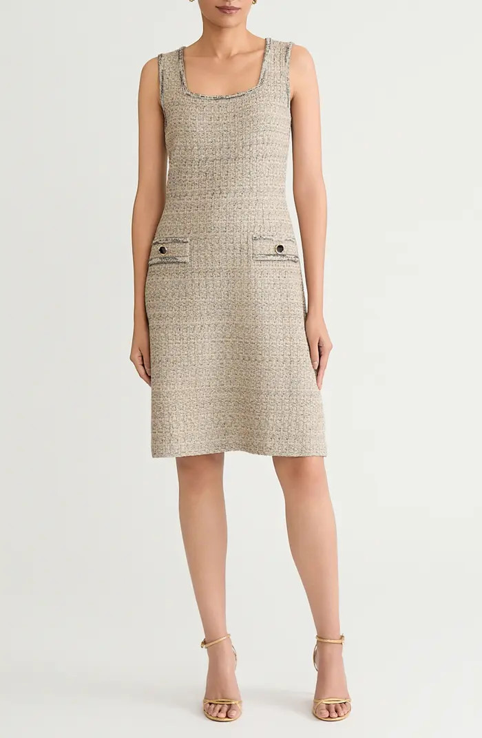 x Tanya Foster Shimmer Tweed A-Line Dress | Nordstrom