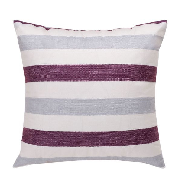 PiccoCasa Farmhouse Striped Throw Pillow Cover Decorative Polyester Cushion Case Purple 18" x 18" | Walmart (US)