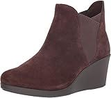 crocs Women's Leigh Wedge Chelsea Boot Rain, Espresso, 7 M US | Amazon (US)