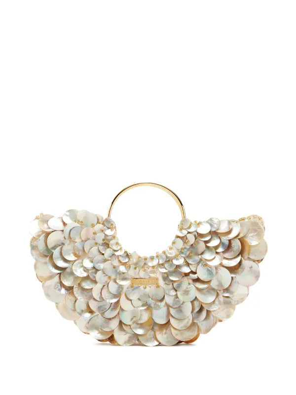 Vanina round-handle Shell Tote Bag | Neutrals | FARFETCH UK | Farfetch Global