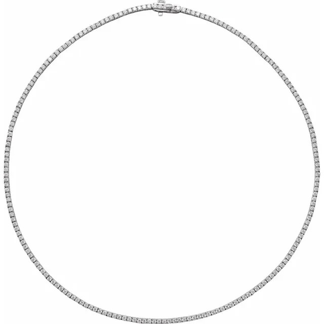 Linear Diamond Tennis Necklace | Diamond Aupair