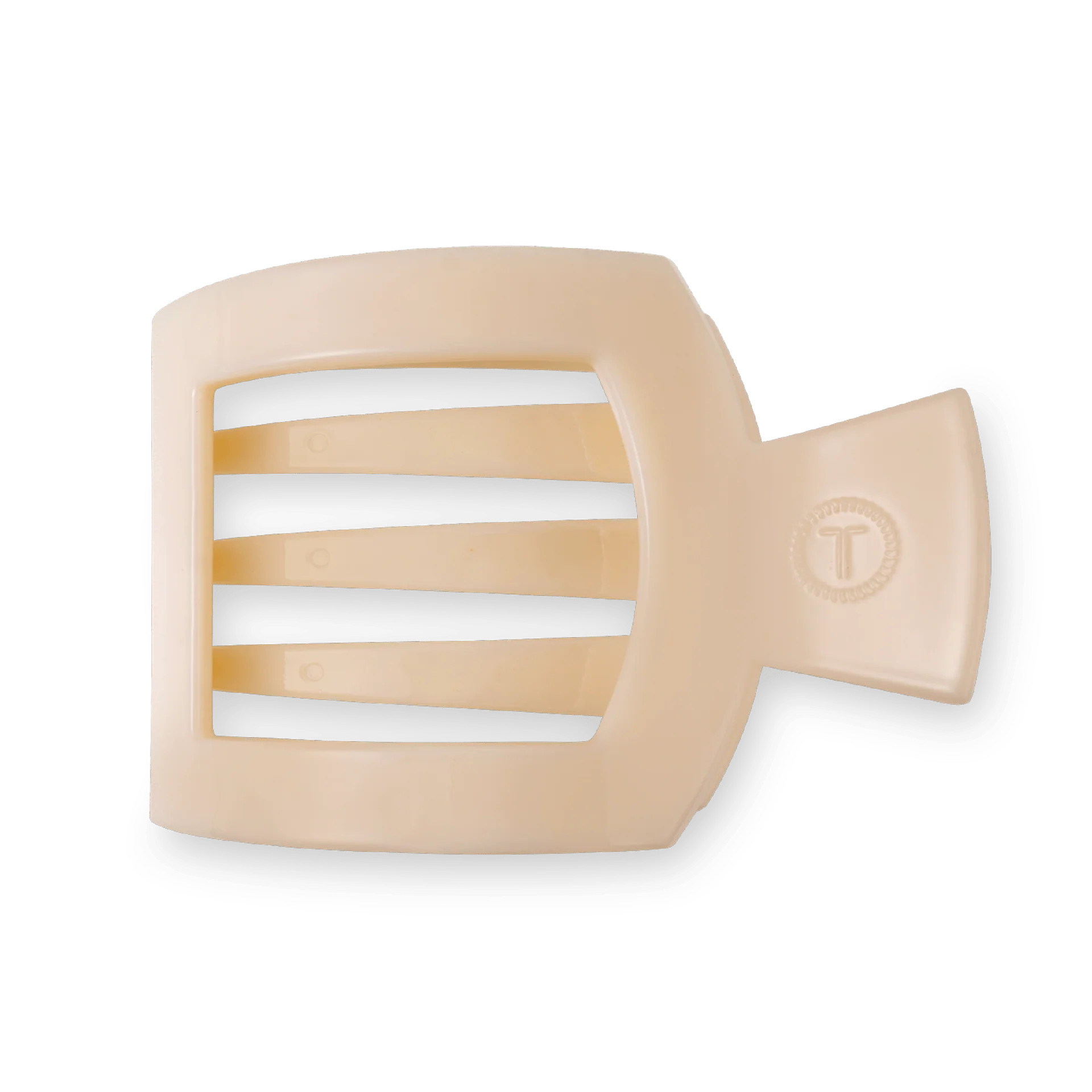 Almond Beige Large Flat Square Hair Clip | TELETIES