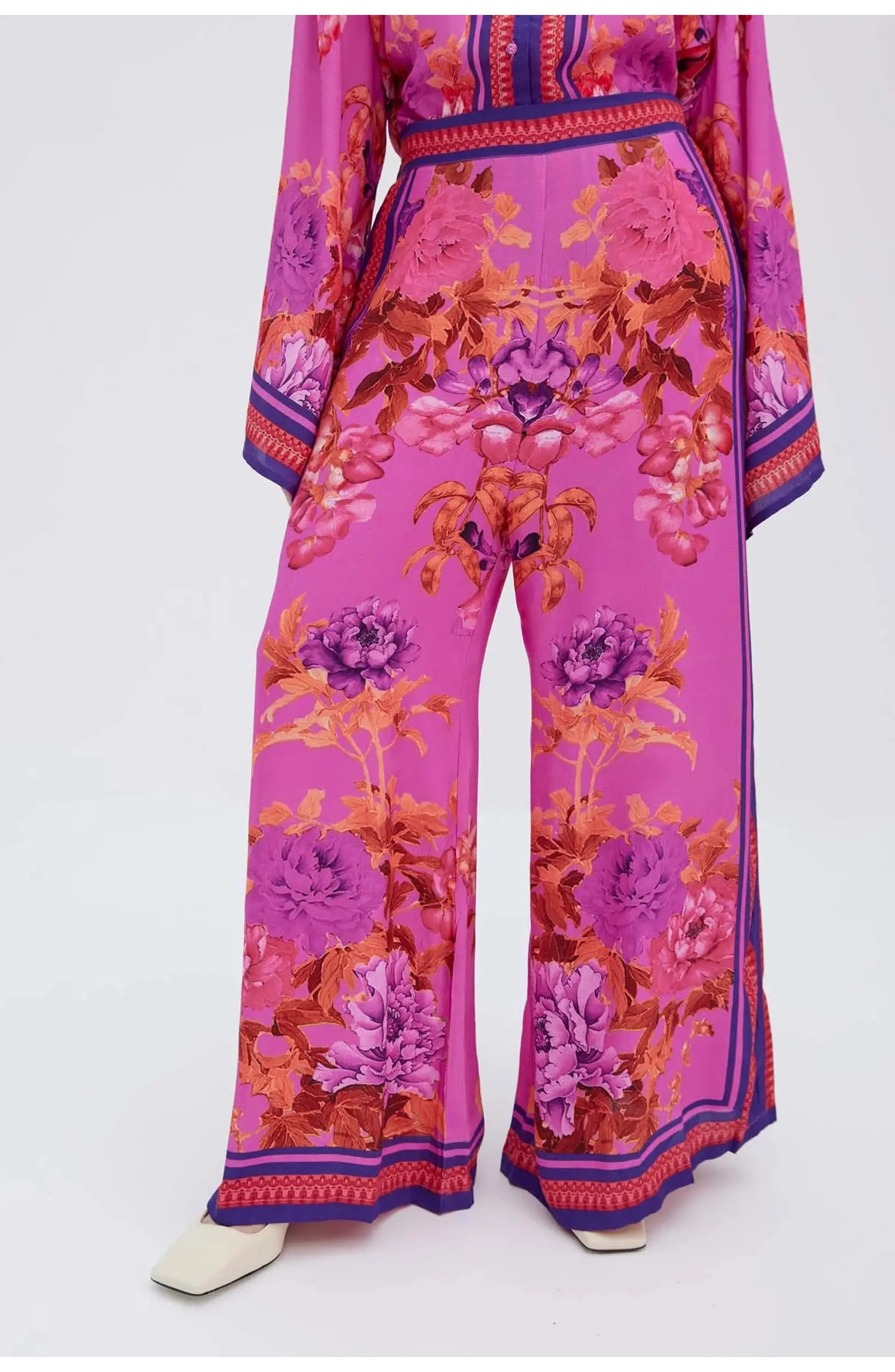 Alisa Pink Viscose Trousers | Nordstrom