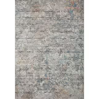 LOLOI II Bianca Grey/Multi 9 ft.9 in. x 13 ft.6 in. Contemporary Area Rug BIANBIA-04GYML99D6 - Th... | The Home Depot