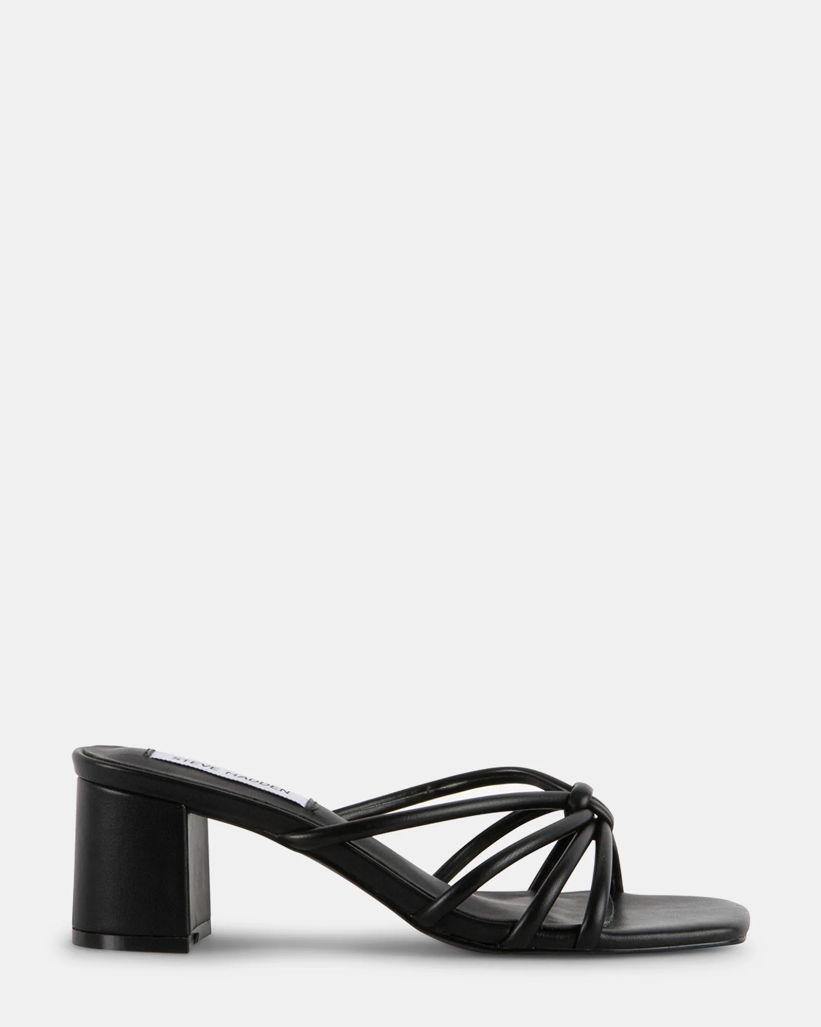 VAIN Black Block Heel Strappy Heels | Women's Designer Heels | Steve Madden (Canada)