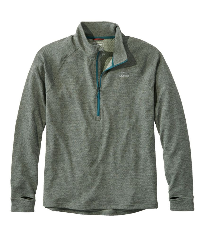 Men's Adventure Grid Fleece, Quarter-Zip Sea Green Small, Synthetic Fleece L.L.Bean | L.L. Bean