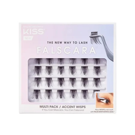 Falscara by Kiss: Multipack of 24 Wisps False Eyelashes - Ultra Glam, Customizable & Easy to Apply | Walmart (US)