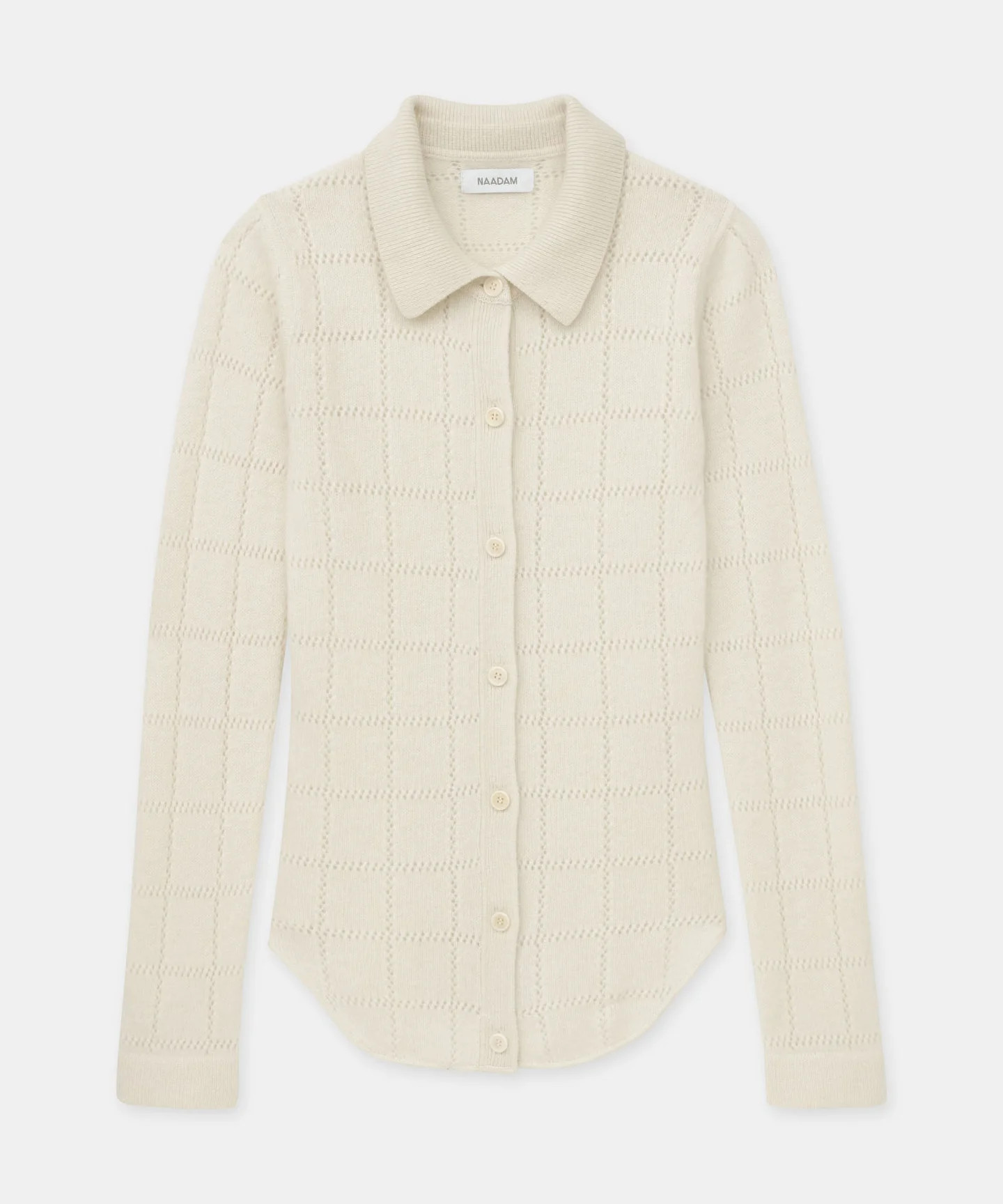 Novelty Cashmere Crochet Inspired Button Up | NAADAM