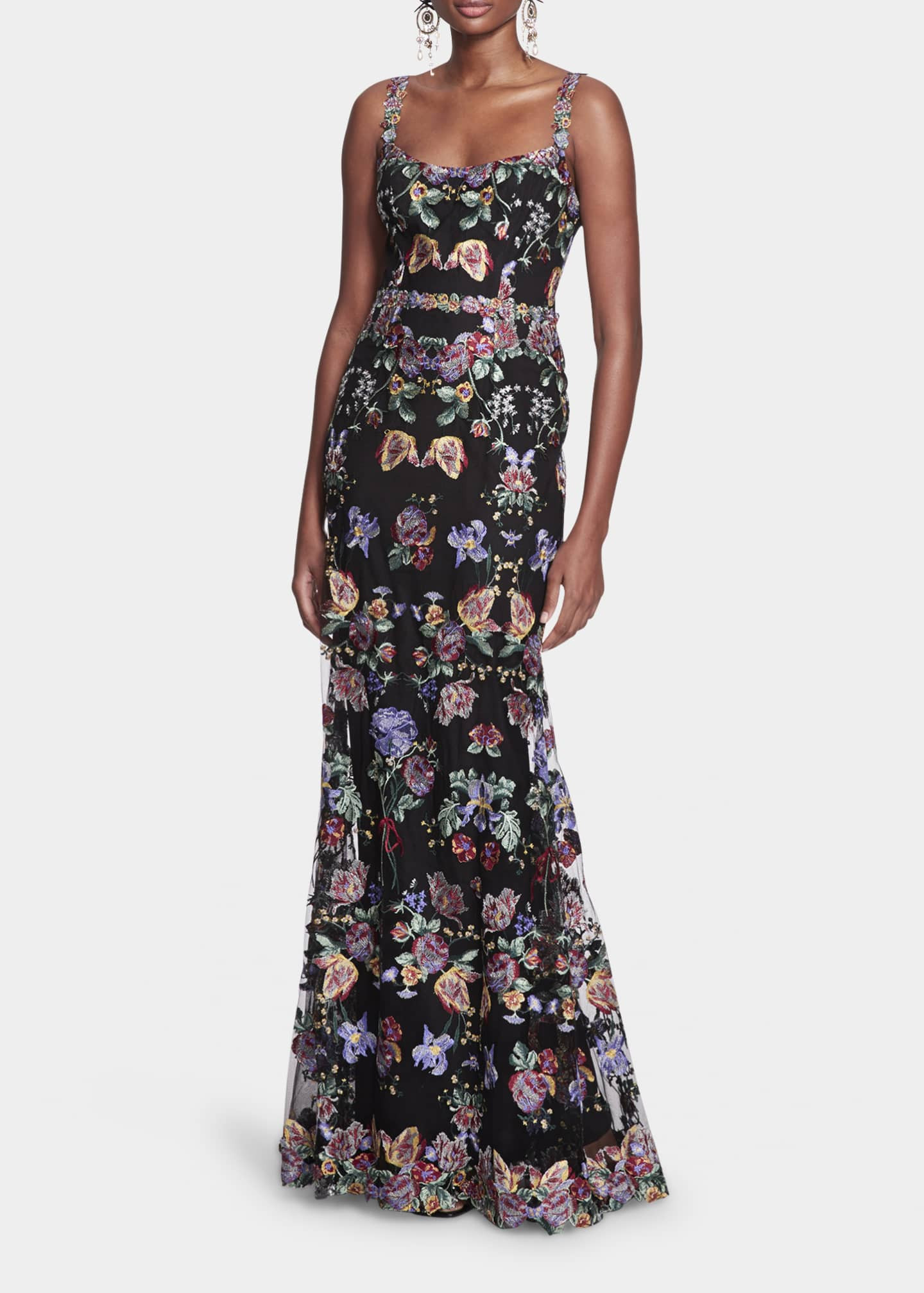 Marchesa NotteMetallic Floral Embroidered Tulle Gown$895 | Bergdorf Goodman