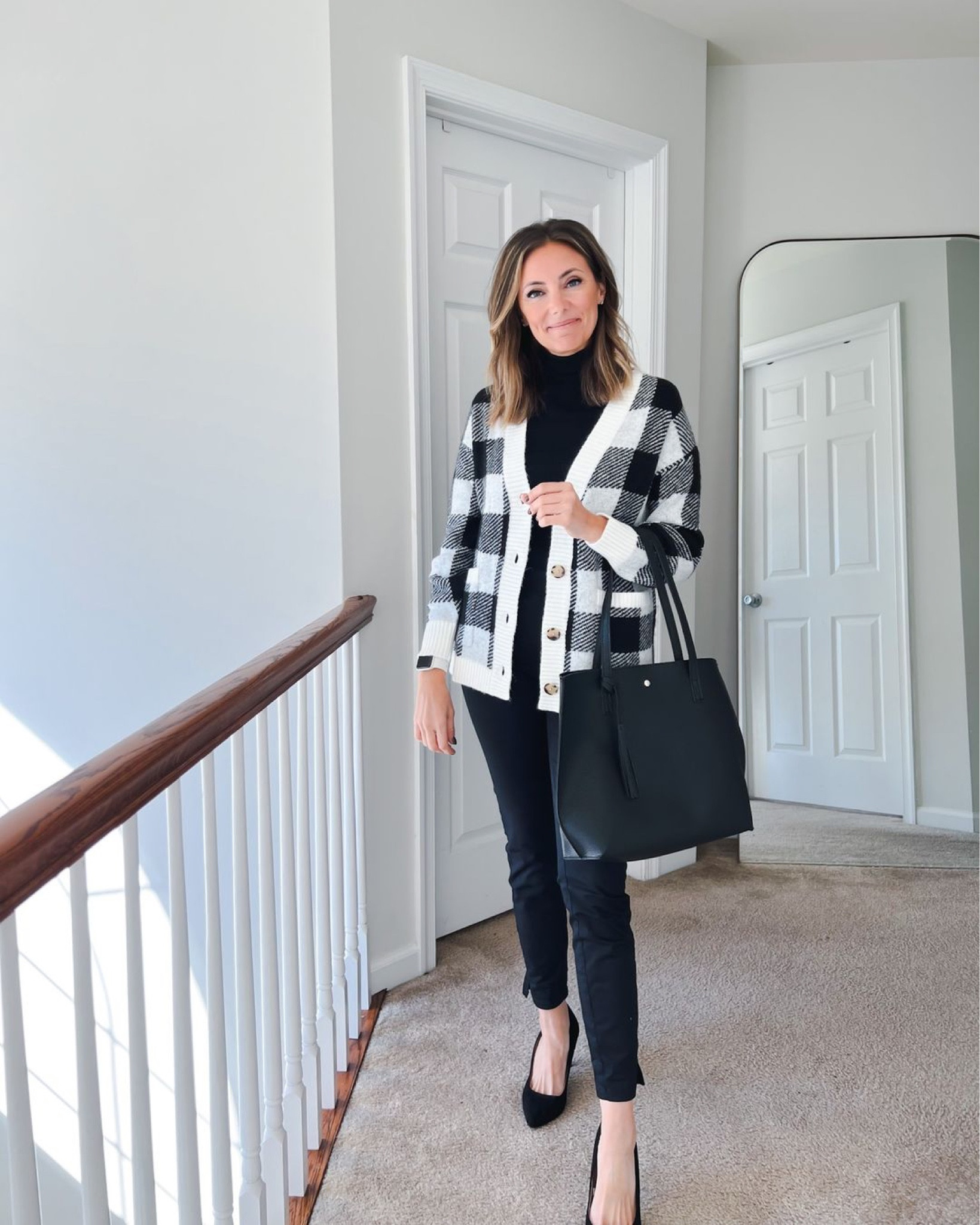 My buffalo plaid cardigan is a perfect piece for the office if you're looking to get festive for the holidays.  
🔥 It's 3️⃣0️⃣ percent off today (along with these pull on work pants) with code COZY!

Shacket
Wide leg pants
Holiday blazer
Holiday fashion
Plaid blazer
Women’s workwear
Tailored pants
Cozy fashion
Holiday party outfit 
Winter fashion
Winter outerwear
Winter coat
Belt bag
Halloween
Fall outfits
Fall fashion
Jeans
Fall wedding guest
Work wear
Fall decor
Jeans
Bedding
Fall fashion
Shackets
Sherpa pullover
Sherpa jacket
Faux leather
Faux leather pants
Cozy cardigan
Flannel pullover
Flannel shacket

#LTKHoliday #LTKSeasonal #LTKstyletip