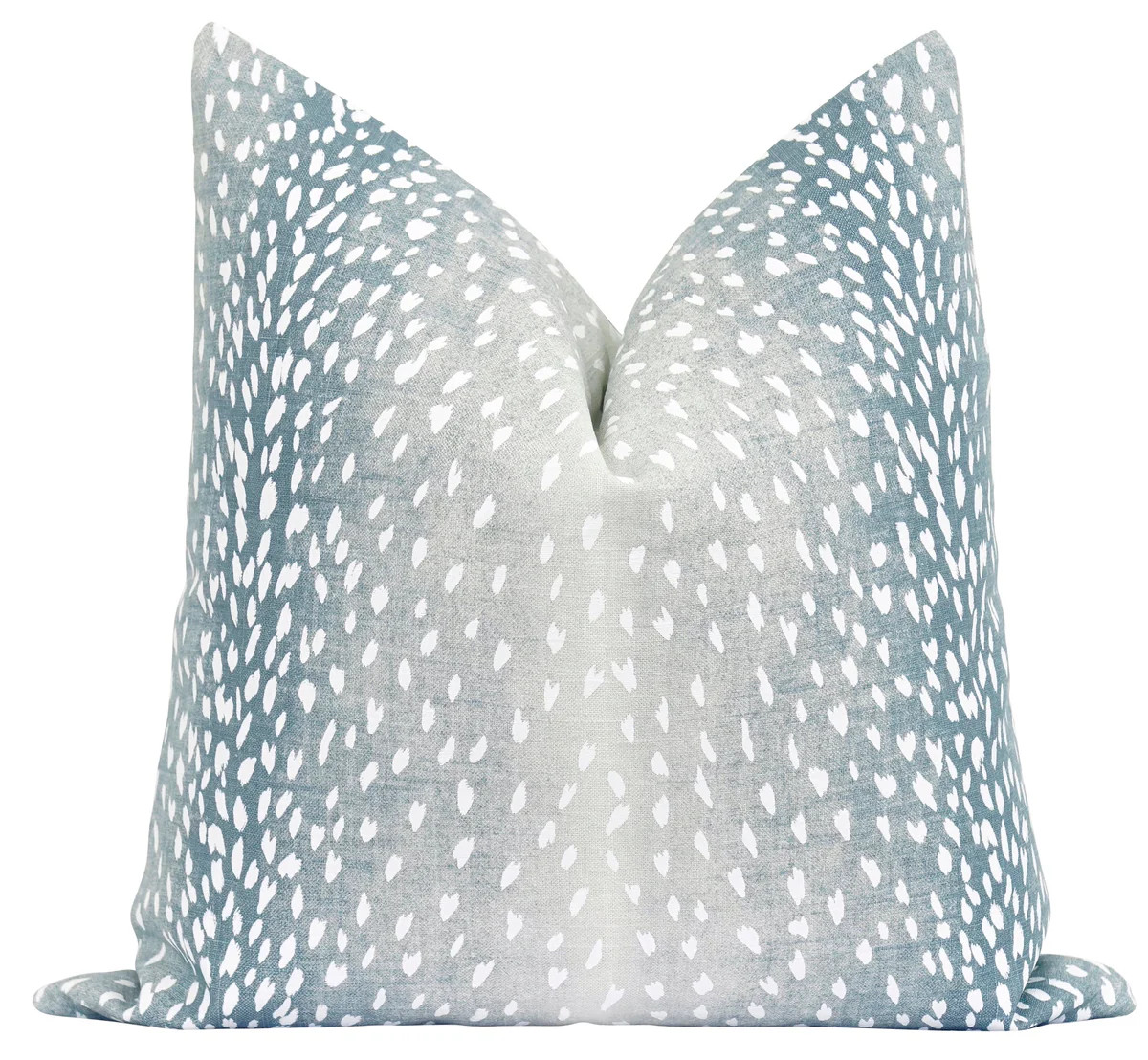 Fawn Aqua Antelope Print Linen Pillow | Land of Pillows