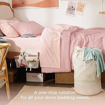 Bedsure Twin XL Comforter Set for College - 14 PCS Pink Dorm Bed Set, Bed in a Bag with Comforter... | Amazon (US)