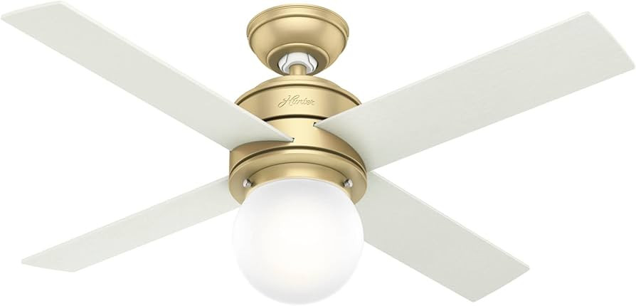 Hunter Fan Company 52313 Hunter Hepburn Indoor Ceiling Fan with LED Light and Wall Control, 44, M... | Amazon (US)
