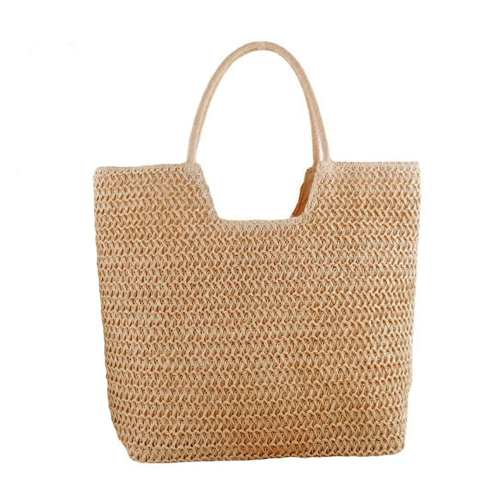 Women's Straw Bag Woven Basket Beach Purse Summer Purses Vacation Handbags Straw Purse | Amazon (US)