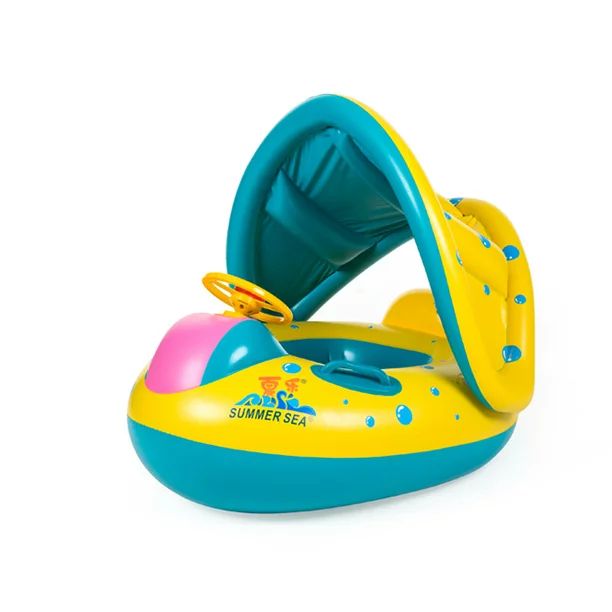 Portable Inflatable Circle Baby Float Seat Kids Swimming Circle with Sunshade Seat Pool Accessori... | Walmart (US)