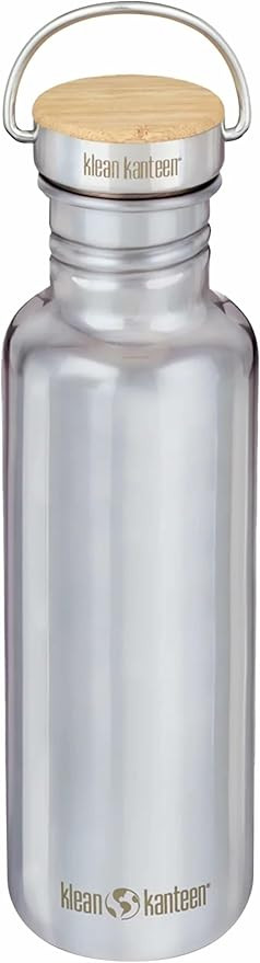 Klean Kanteen 27 oz Reflect Water Bottle with Bamboo Cap - Reusable Water Bottle - BPA-Free - Mad... | Amazon (US)