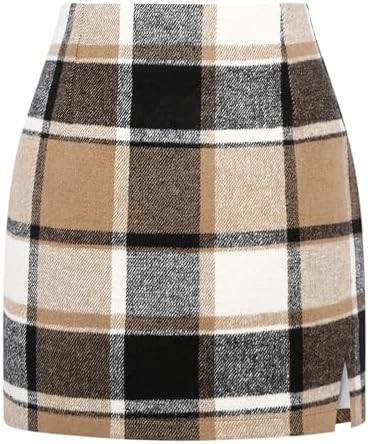 Fall Sweater Dress for Women 2025 Winter Mini Plaid Skirts for Women High Waisted Warm Pencil Sho... | Amazon (US)