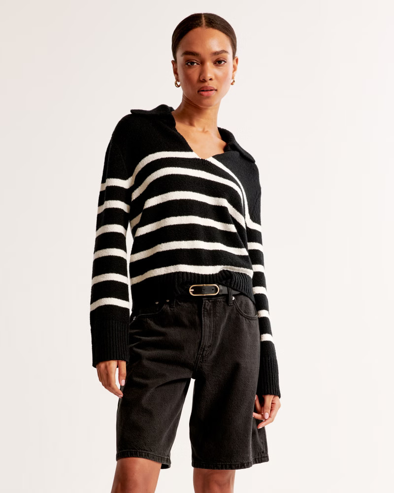 Textural Notch-Neck Sweater | Abercrombie & Fitch (US)