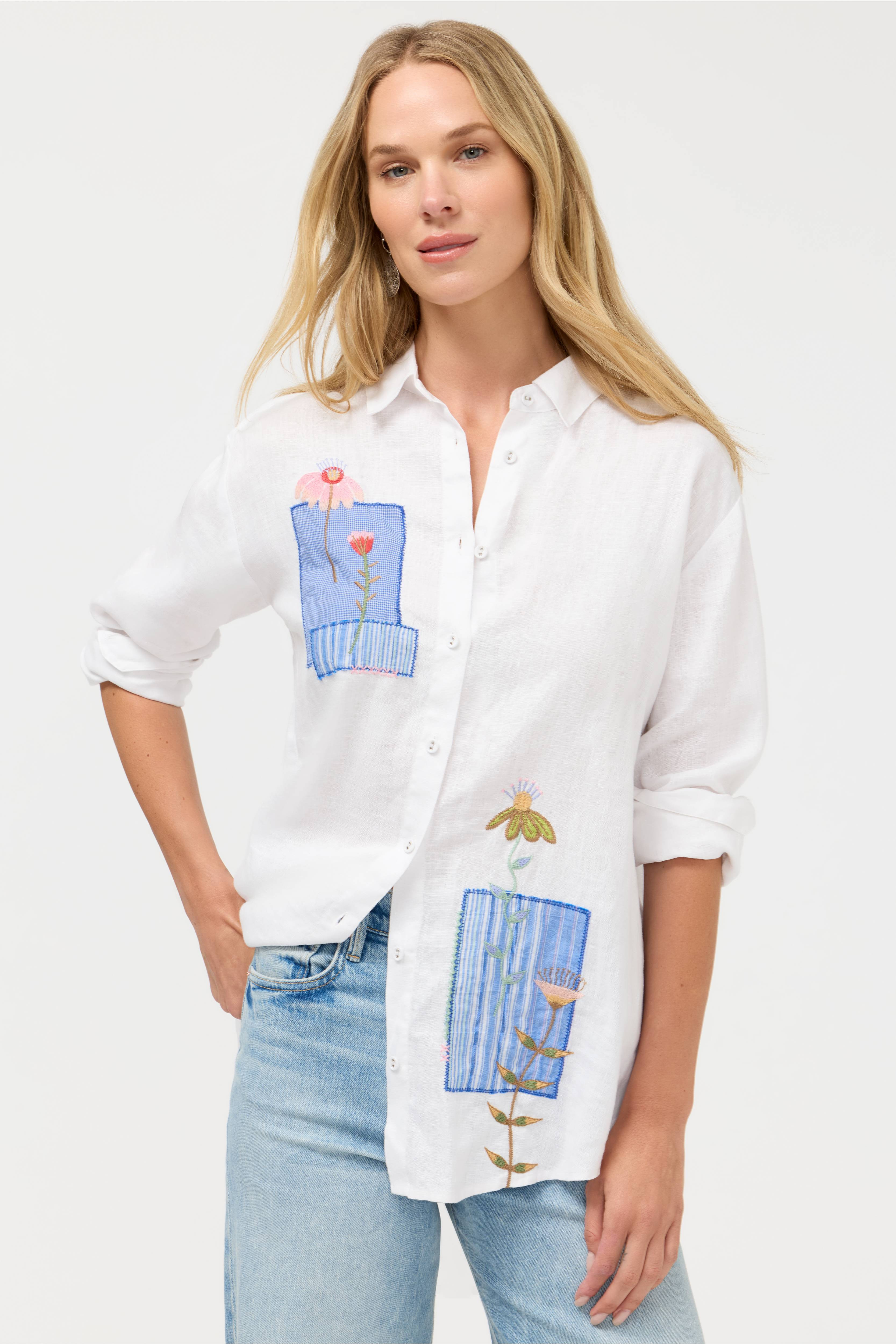 JW X ASHLEY PERCIVAL OVERSIZED SHIRT
                                
                           ... | Johnny Was