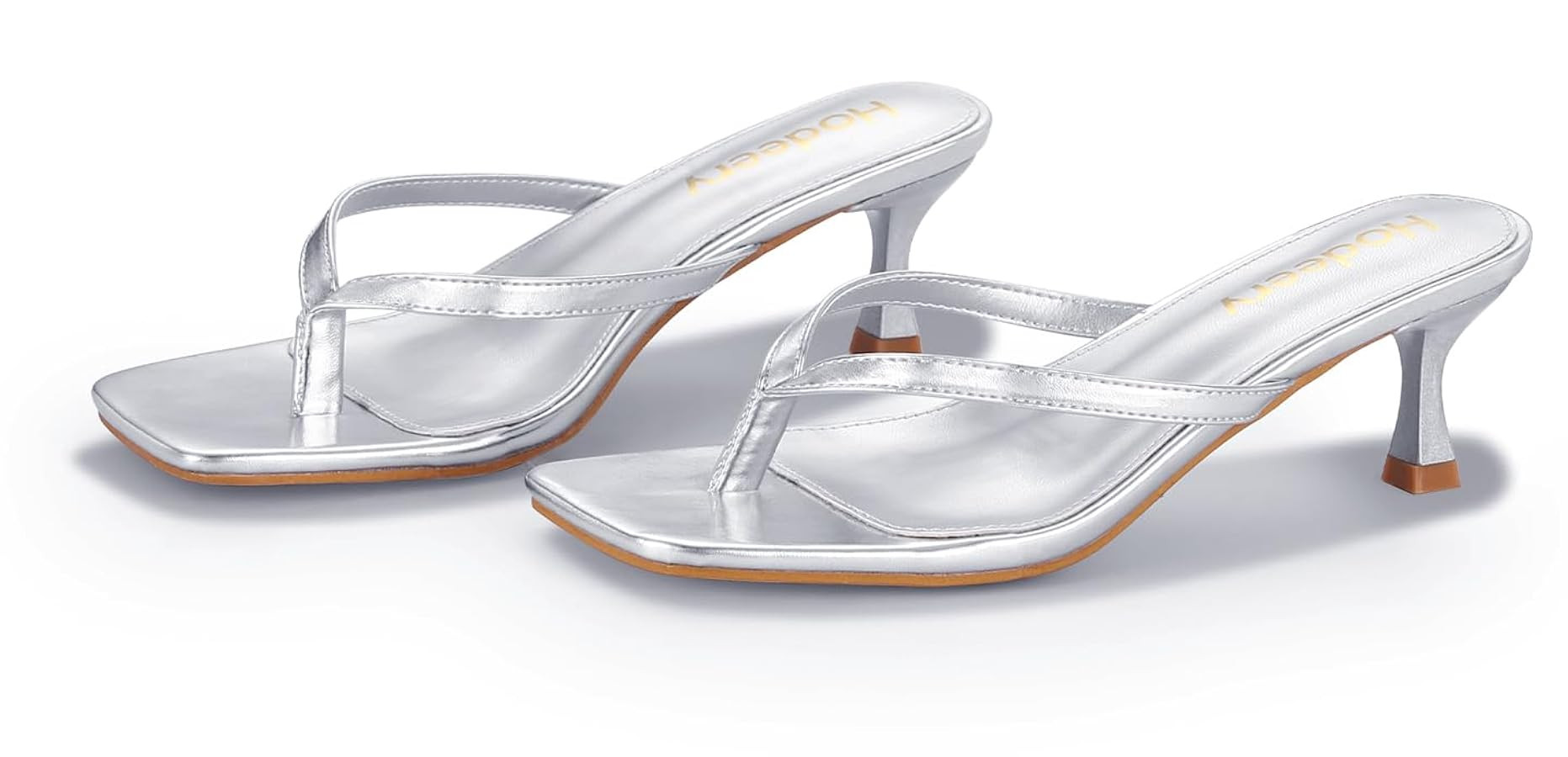 Women's Kitten Heels Thong Sandals Open Square Toe Flip Flop Low Heels 2.5 Inch Slip On Sexy Wome... | Amazon (US)