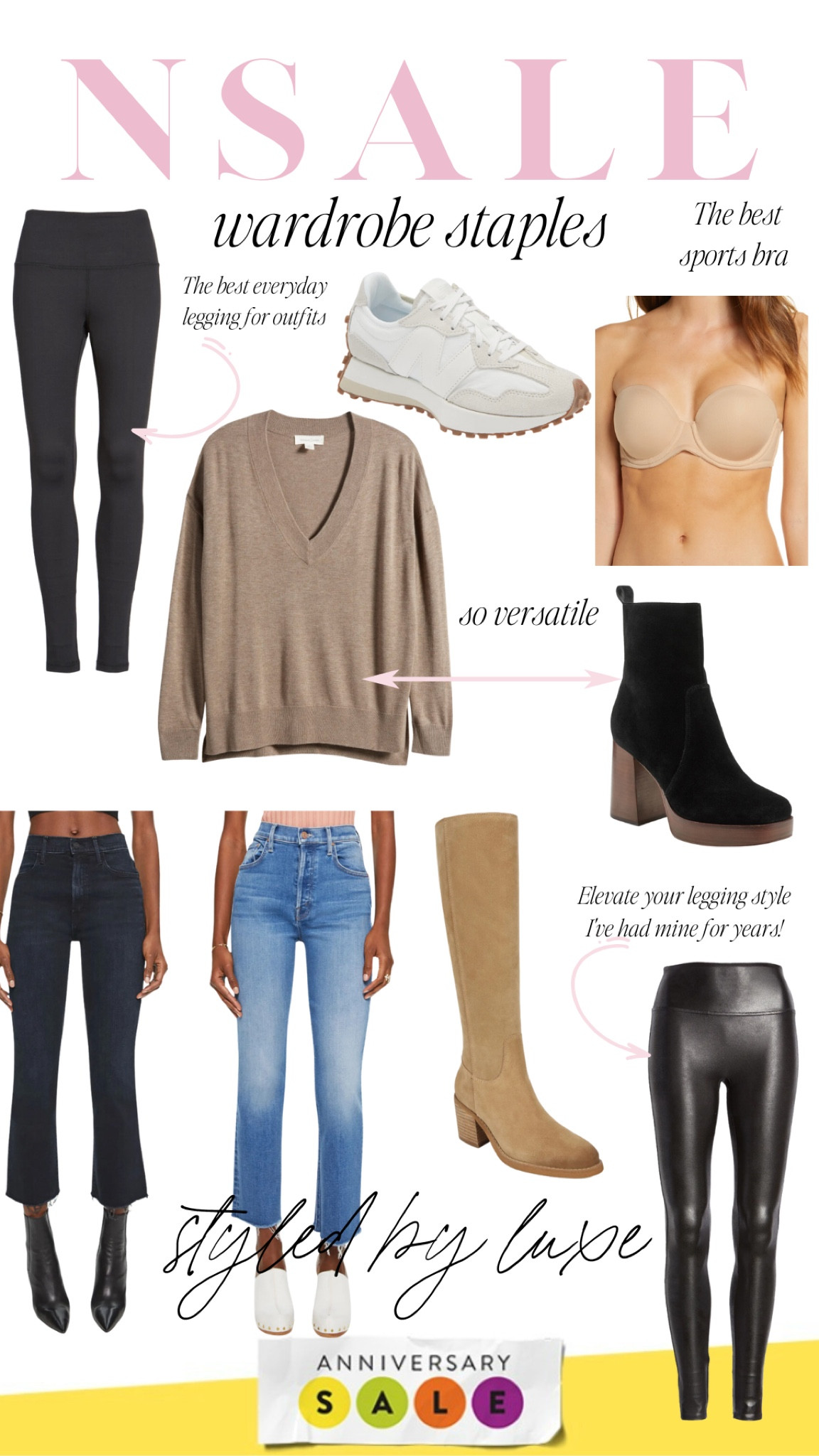 Nsale wardrobe staples! The denim is a splurge but in my experience Mother denim lasts forever and is so flattering. They make the booty look 🙌 I love the crop flare because you can wear them with flats and boots. I think they’d look SO good with those black boots (definitely buying!) linking a couple other pairs of jeans at a more affordable price point as well. 

#LTKsalealert #LTKshoecrush #LTKxNSale