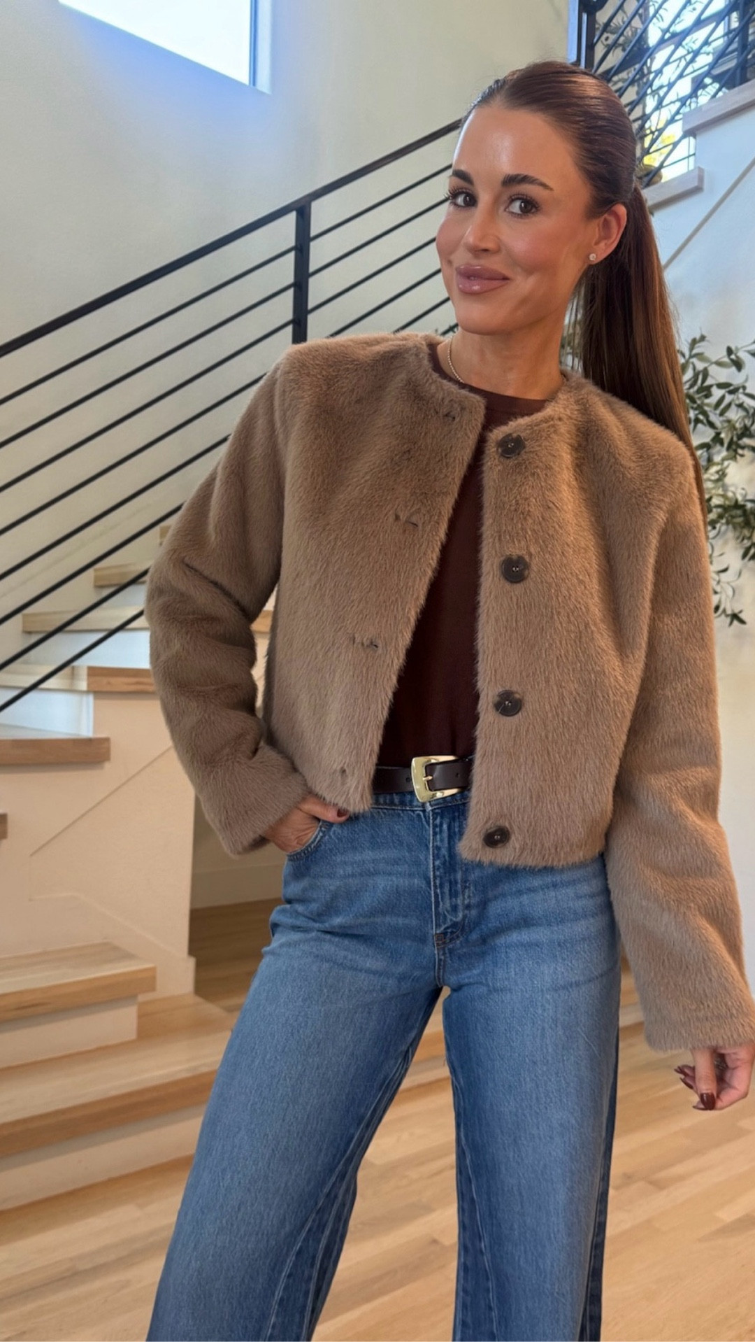 Under $80 cute brown jacket! This is so nice and so soft. I love the cropped, boxy fit. This color is a great neutral that will pair well with your browns, blacks, etc. Such a great piece for the fall and winter seasons!

#LTKootd #LTKSeasonal #LTKHoliday