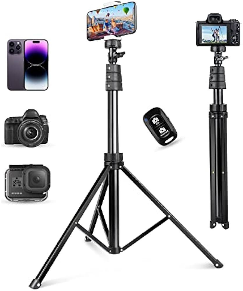 Eicaus Adjustable 67'' Cell Phone Tripod with Remote Control - Versatile Selfie Stick Tripod for ... | Amazon (US)