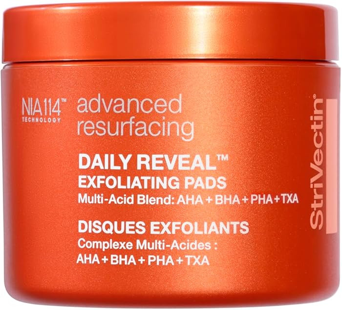StriVectin Daily Reveal Face Exfoliating Treatment Pads, Polishing Away Dead Skin for Smooth and ... | Amazon (US)