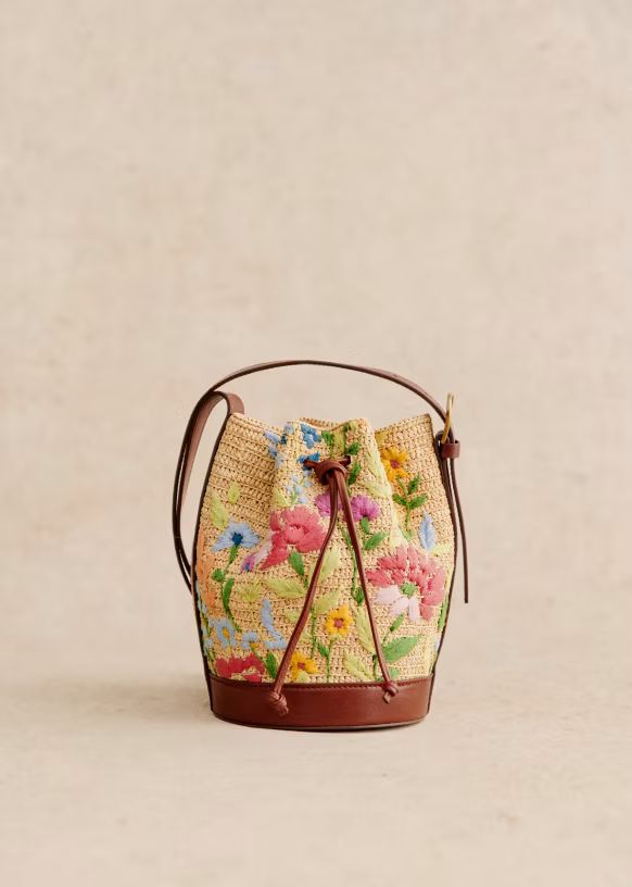 Mini farrow Raphia Bucket | Sezane Paris