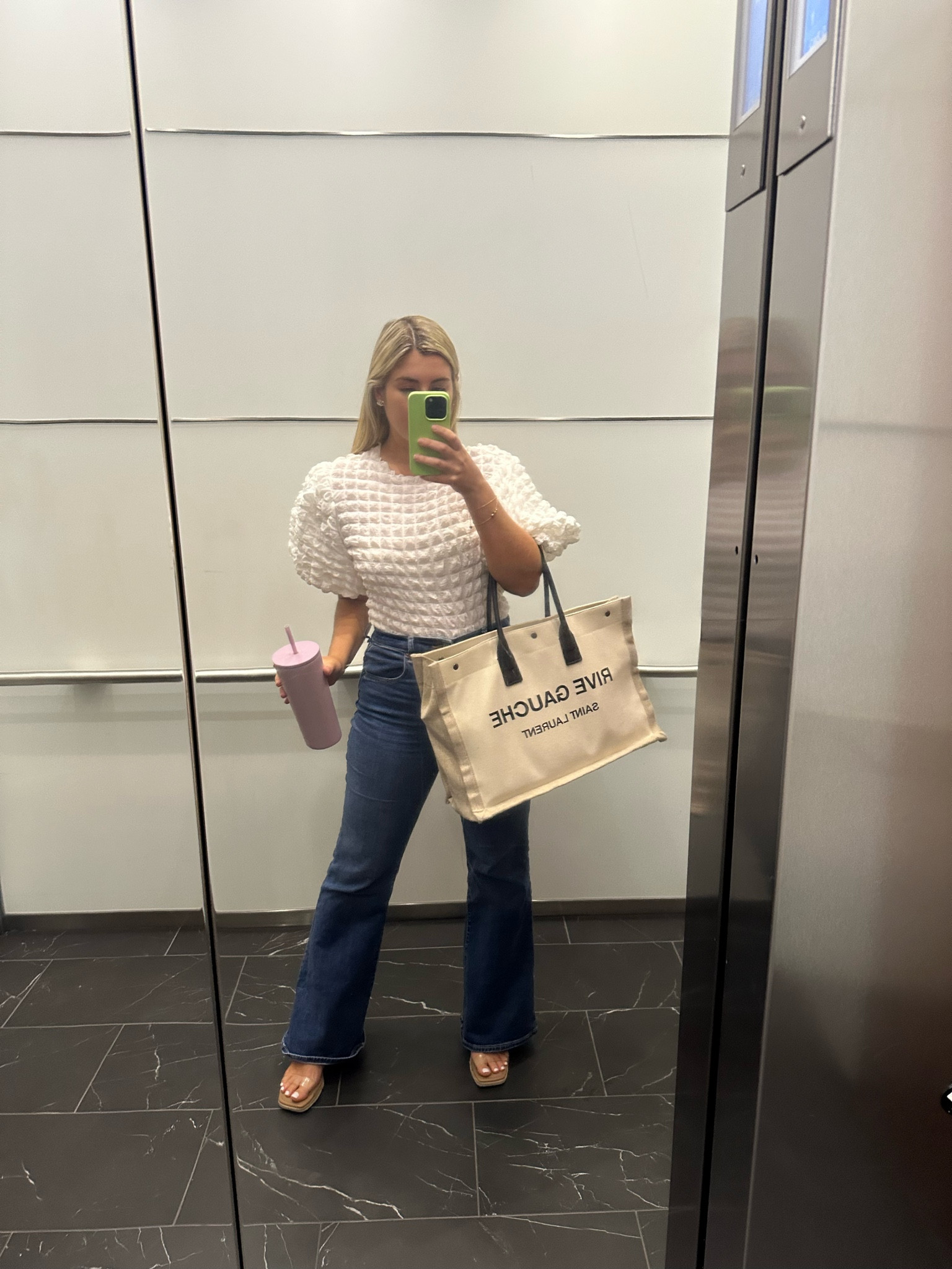 Today’s work outfit: Eri & Ali Top from Anthropologie paired with my favorite Abercrombie flair jeans 

#LTKworkwear #LTKFind #LTKunder100