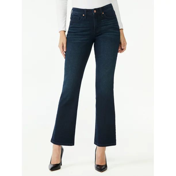 Sofia Jeans by Sofia Vergara Women's Mayra High Rise Kick Crop Flare Jeans - Walmart.com | Walmart (US)