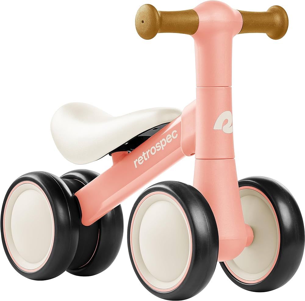 Retrospec Cricket 2 Baby Walker Balance Bike with 4 Wheels for Ages 12-24 Months - Toddler Bicycl... | Amazon (US)