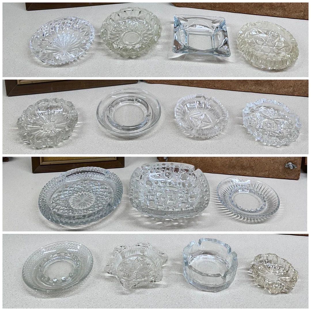 Vintage Ashtrays Clear Glass Ashtray Assorted Designs YOUR CHOICE - Etsy | Etsy (US)