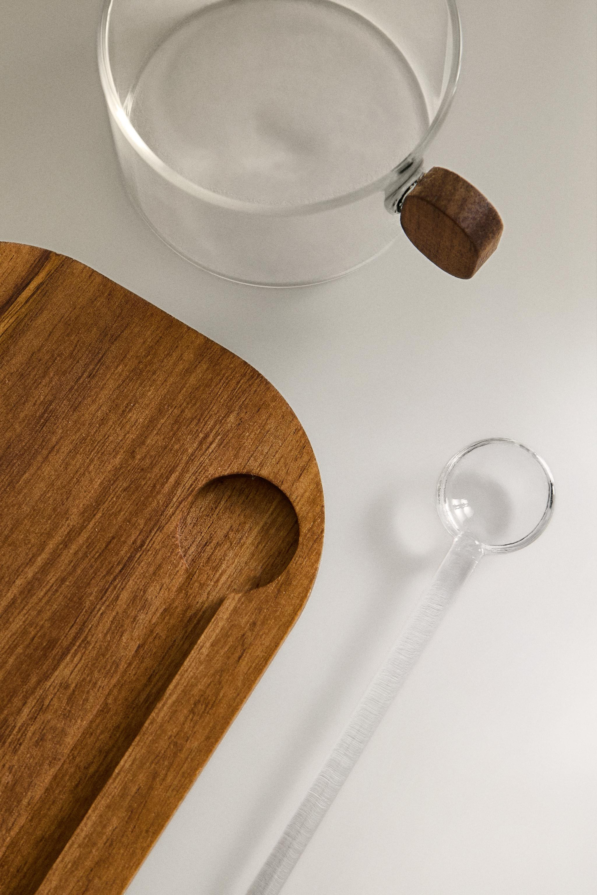 BOROSILICATE GLASS MUG WITH TRAY | Zara US